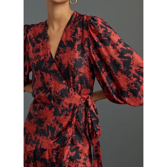 Anthropologie x Caballero silk wrap dress - Picture 5 of 8